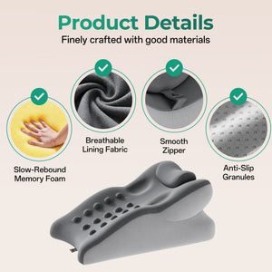 27° Ergonomic Memory Foam Support Pillow for Couples
