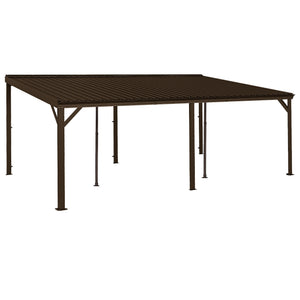 12x20FT Lean To Gazebo with Steel Roof
