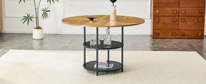 47.3-Inch Diameter Modern Splicing Circular Dining Table