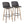 Toriano - Mid-Century Modern Fixed Height BarStool With Round Footrest (Set of 2)