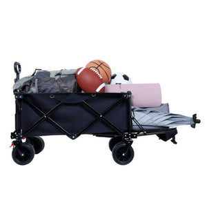 Foldable Wagon with Extended Tailgate and Large All-Terrain Wheels