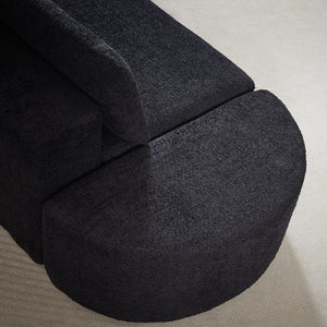 V-Shaped Modular Sofa Set in Chenille Fabric