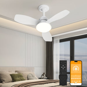 24.4" Modern Ceiling Fan with Light