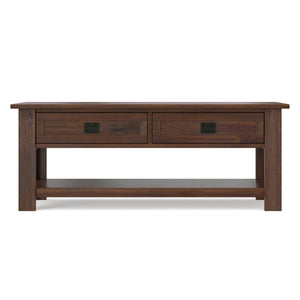 Monroe - Rectangular Coffee Table With Drawers - Brown