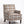 Upholstered Accent Chair with Brown Linen Fabric and Nailhead Trim