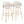 Claire - Contemporary / Glam Fixed Height Bar Stool (Set of 2) Round Footrest (Set of 2)