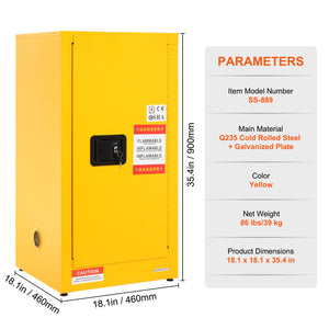 Galvanized Steel Flammable Storage Cabinet