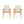 Belfast Dining Chair with Acacia Wood Frame and Mesh Seating (Set of 2)