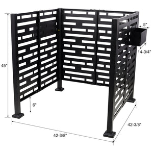 3.5x3.5FT Metal Air Conditioner Privacy Fence with Planter Boxes