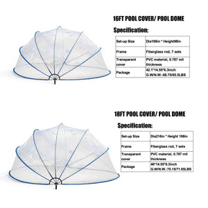 18ft Ground-Mounted Retractable Pool Cover