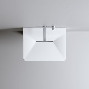 Modern Wall-Mounted Solid Surface Pedestal Sink