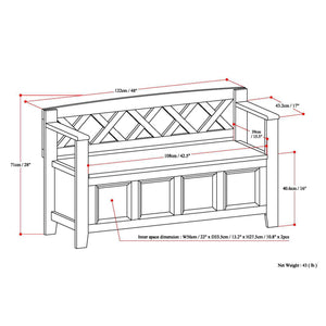 Amherst - Compact Entryway Storage Bench