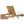 Adjustable Outdoor Chaise Lounge Patio Recliner - Beige / Light Teak