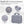 4-Piece PP Spinner Wheel Luggage Set with Cosmetic Case, Light Gray