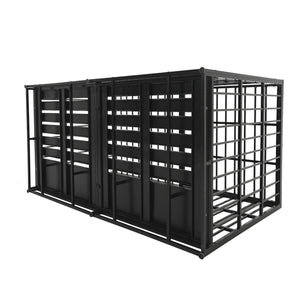 Extra Large Heavy Duty Dog Crate With Removable Pans For Dogs - Black