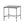 Outdoor Square Side Table with X Shaped Iron Frame - Black