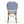 Outdoor Rattan and Aluminum French Armless Bistro Chairs Set - Navy Blue