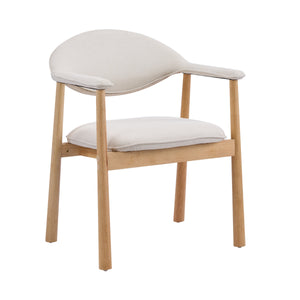 Upholstered Dining Chairs with Curved Back