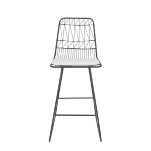 Yearning Iron Counter Stool With Water Resistant Cushion
