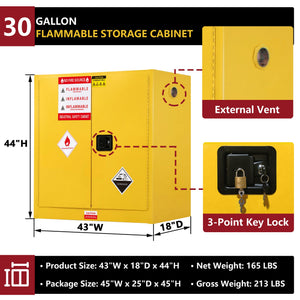 30 Gallon Flammable Safety Cabinet