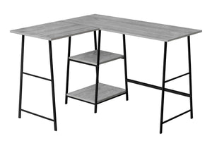 L-Shape Corner Computer Desk with Storage Shelves