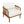 Acacia Wood Outdoor Patio Chair with Vertical Slatted Arms