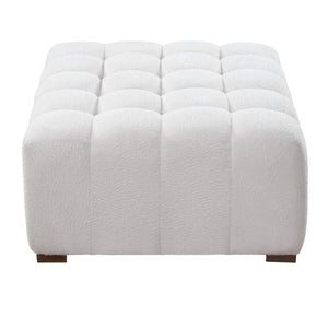 White Boucle Multipurpose Ottoman
