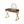 Coleen Walnut & Gold Finish Vanity Desk with Mirror & Jewelry Tray