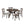 Modern Round Rubber Wood Dining Table for 4-6