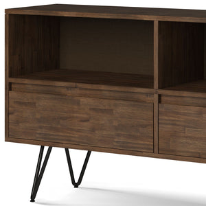 Chase - Low Bookcase - Rustic Natural Aged Brown