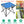 2Pcs Foldable Camping Table Portable Picnic Table Lightweight Travel Desk with 2 Cup Holders/Table Carrying Bag