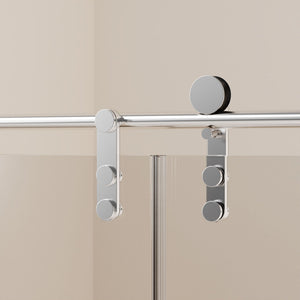 Frameless Single Sliding Shower Doors With Towel Rail & Handle