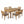 7 Pieces Acacia Wood Outdoor Dining Set