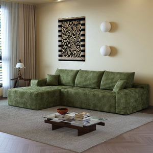 107" Cloud Sectional Couch with L-Shape Chaise