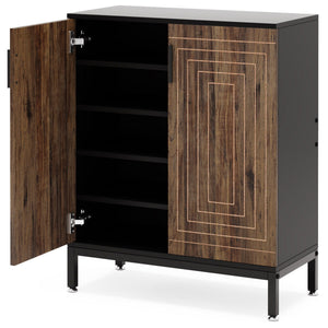 Shoe Cabinet With Doors, 5 Tiers Shoe Storage Organizer
