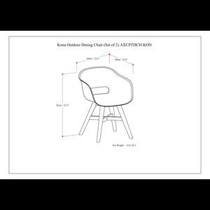 Kona - Outdoor Dining Chair In Plastic (Set of 2)