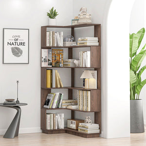 L-Shaped Design Corner Bookshelf