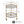 Round Bar Cart with Tempered Glass Shelves and Gold Accents