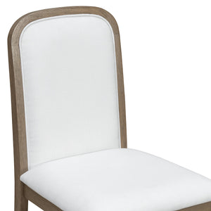 TREXM Vintage Style Dining Chair Set with 4 Upholstered Chairs