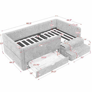 Safe Kids Bed With Guardrails And Storage