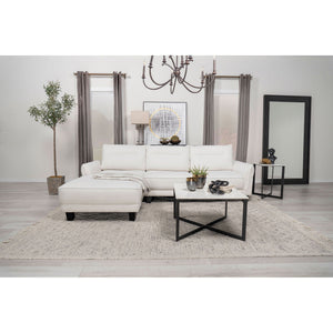 Granholm - Upholstered Curved Arm Sectional Sofa - White