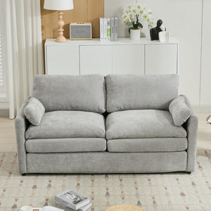 Cozy Upholstered Cushion Loveseat Sofa For Living Room