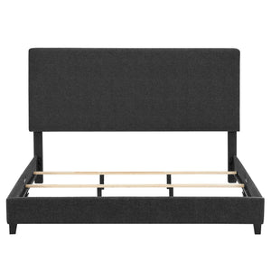 Platform Bed & Upholstered Headboard