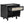 Black Nightstand with Rattan Detail
