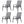 4 Piece Patio Chairs with Breathable Textilene Fabric