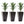 Outsunny Set of 3 Tall Planters with Drainage Hole