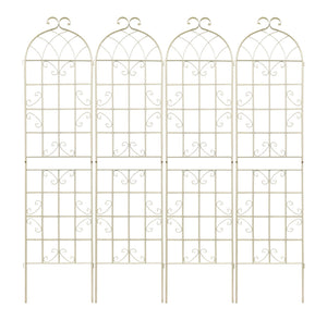Metal Garden Rustproof Trellis For Climbing Plants Outdoor Flower Support