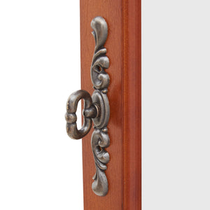 Corner Curio Cabinet With Lights, Adjustable Shelves, Mirrored Back - Walnut