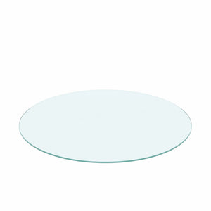 36" Round Tempered Glass Table Top Clear Glass 1 / 4" Thick Flat Polished Edge - Transparent