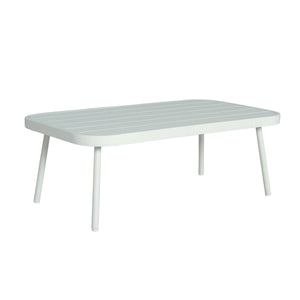 Mariano Steel Loveseat and Table, Off White & Grey